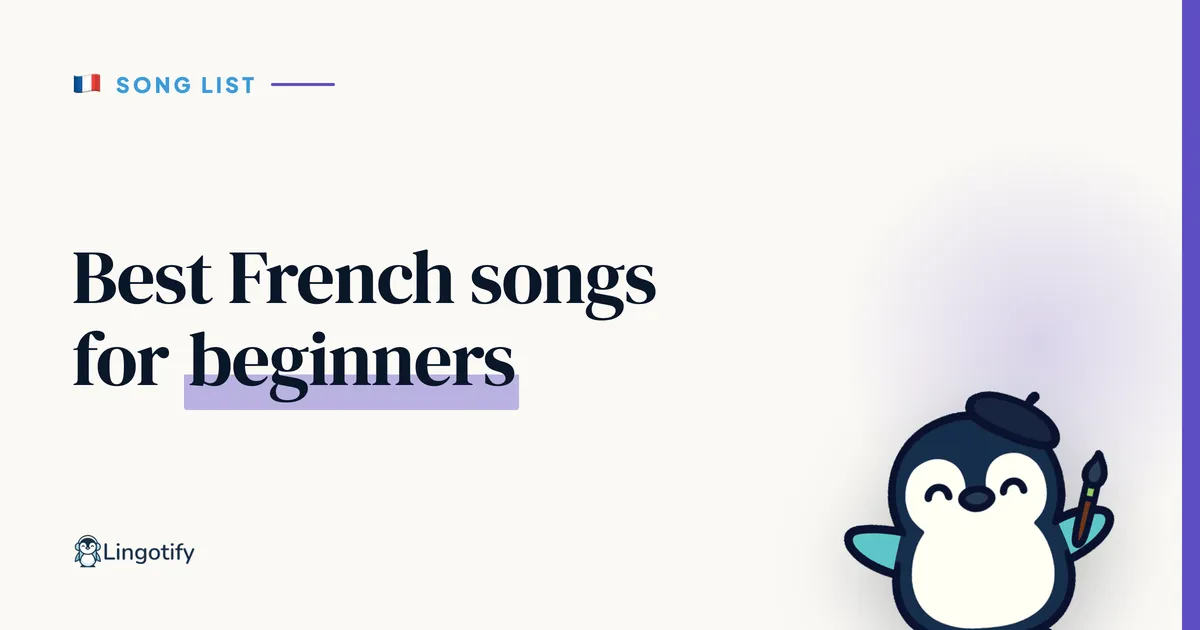 The best French songs for beginners, illustrated cover