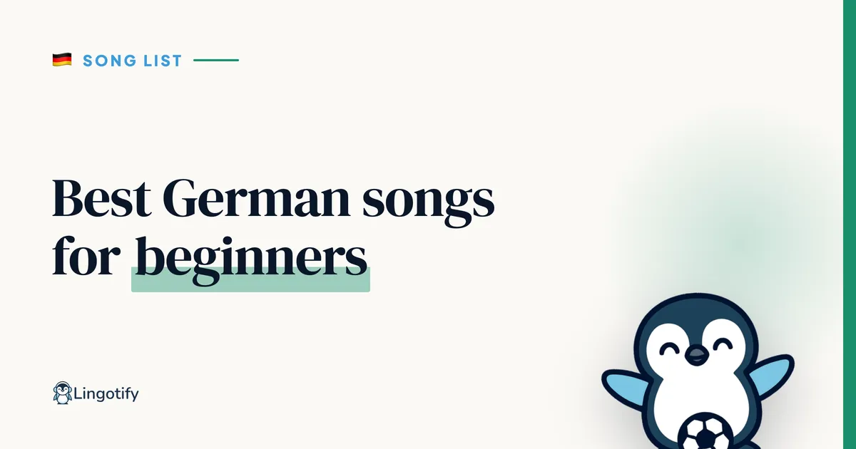 The best German songs for beginners, illustrated cover
