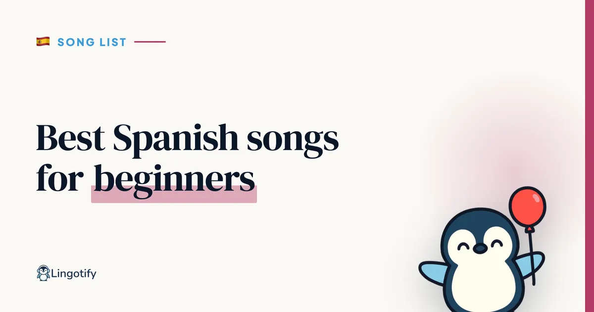 Best Spanish songs for beginners, illustrated cover