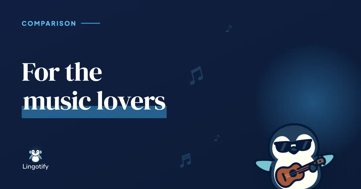 A Duolingo alternative for music lovers, illustrated cover